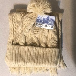 Andorra Knit Hat and Scarf set